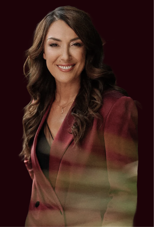 Portrait of Jelena Bojic in a burgundy blazer